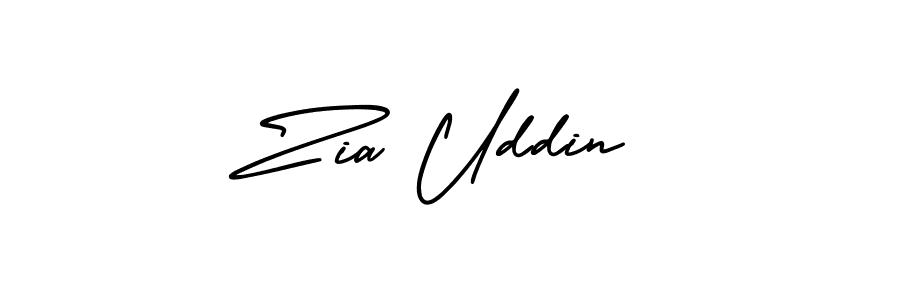 Create a beautiful signature design for name Zia Uddin. With this signature (AmerikaSignatureDemo-Regular) fonts, you can make a handwritten signature for free. Zia Uddin signature style 3 images and pictures png