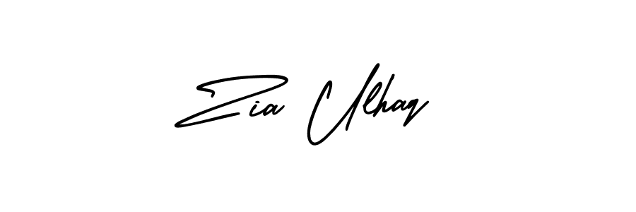 Create a beautiful signature design for name Zia Ulhaq. With this signature (AmerikaSignatureDemo-Regular) fonts, you can make a handwritten signature for free. Zia Ulhaq signature style 3 images and pictures png