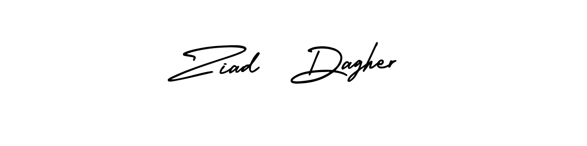 Ziad  Dagher stylish signature style. Best Handwritten Sign (AmerikaSignatureDemo-Regular) for my name. Handwritten Signature Collection Ideas for my name Ziad  Dagher. Ziad  Dagher signature style 3 images and pictures png