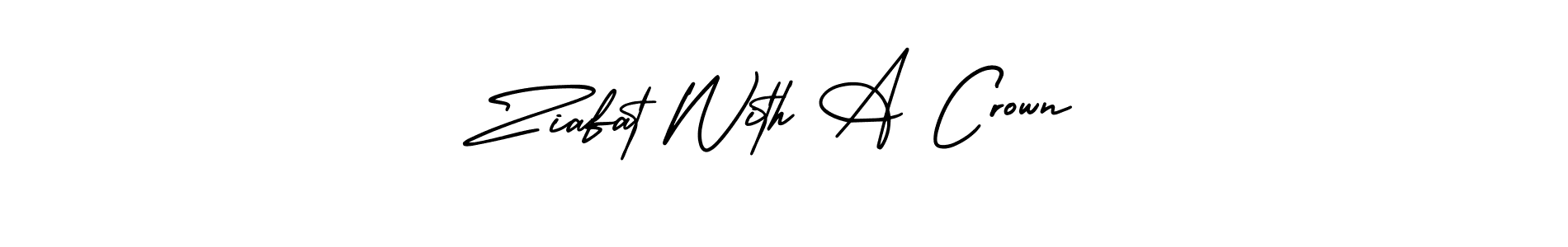Make a beautiful signature design for name Ziafat With A Crown. With this signature (AmerikaSignatureDemo-Regular) style, you can create a handwritten signature for free. Ziafat With A Crown signature style 3 images and pictures png