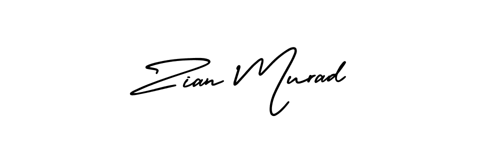 How to make Zian Murad name signature. Use AmerikaSignatureDemo-Regular style for creating short signs online. This is the latest handwritten sign. Zian Murad signature style 3 images and pictures png