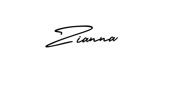 Best and Professional Signature Style for Zianna. AmerikaSignatureDemo-Regular Best Signature Style Collection. Zianna signature style 3 images and pictures png