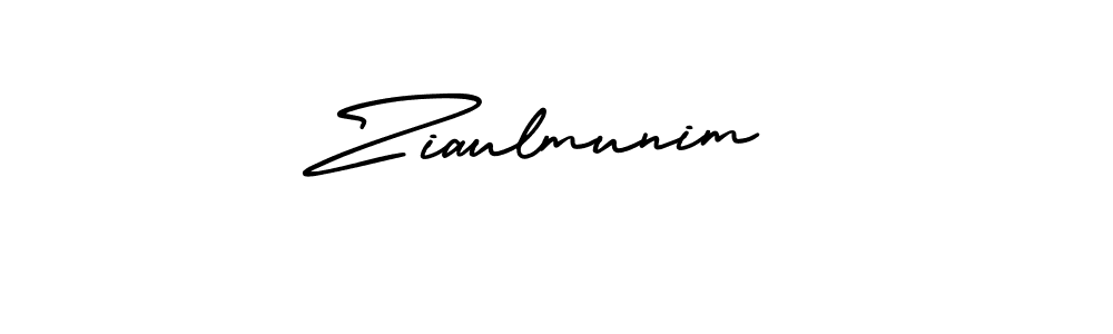 Design your own signature with our free online signature maker. With this signature software, you can create a handwritten (AmerikaSignatureDemo-Regular) signature for name Ziaulmunim. Ziaulmunim signature style 3 images and pictures png