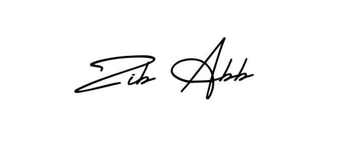 The best way (AmerikaSignatureDemo-Regular) to make a short signature is to pick only two or three words in your name. The name Zib Abb include a total of six letters. For converting this name. Zib Abb signature style 3 images and pictures png