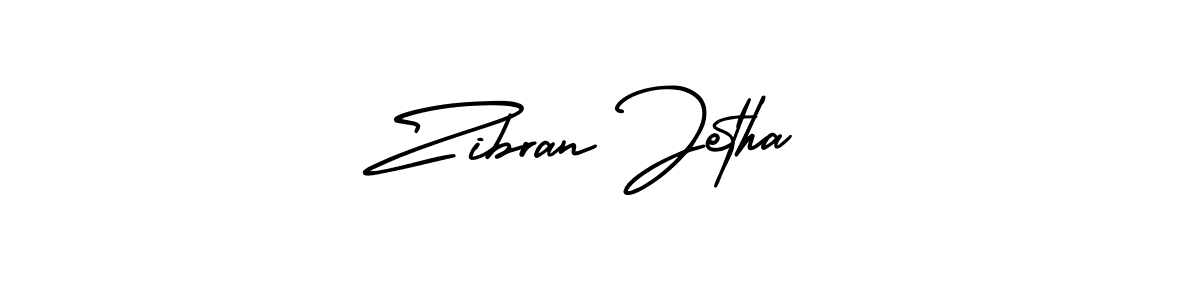 Use a signature maker to create a handwritten signature online. With this signature software, you can design (AmerikaSignatureDemo-Regular) your own signature for name Zibran Jetha. Zibran Jetha signature style 3 images and pictures png