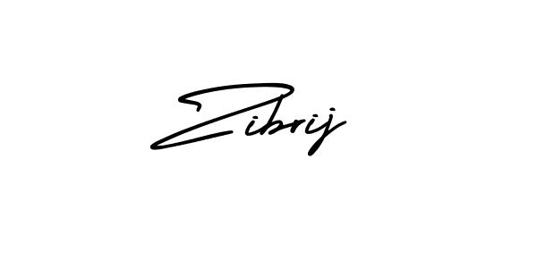 How to make Zibrij name signature. Use AmerikaSignatureDemo-Regular style for creating short signs online. This is the latest handwritten sign. Zibrij signature style 3 images and pictures png