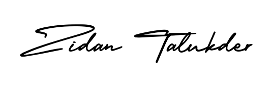 Get an exclusive digital autograph for Zidan Talukder. The AmerikaSignatureDemo-Regular typeface captures the charm of real penmanship on paper. Zidan Talukder signature style 3 images and pictures png