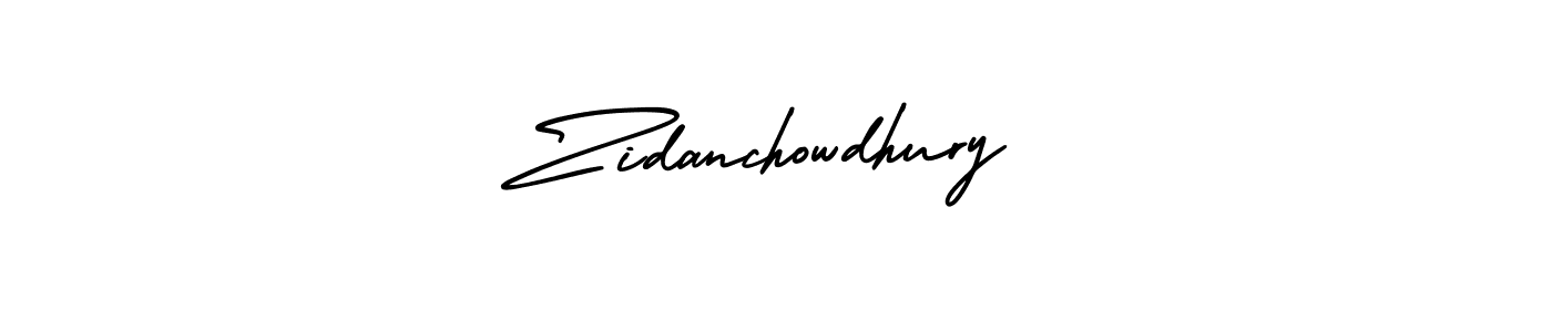 Zidanchowdhury stylish signature style. Best Handwritten Sign (AmerikaSignatureDemo-Regular) for my name. Handwritten Signature Collection Ideas for my name Zidanchowdhury. Zidanchowdhury signature style 3 images and pictures png