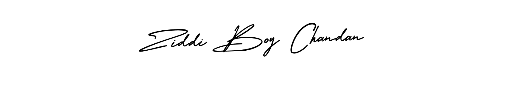 Create a beautiful signature design for name Ziddi Boy Chandan. With this signature (AmerikaSignatureDemo-Regular) fonts, you can make a handwritten signature for free. Ziddi Boy Chandan signature style 3 images and pictures png