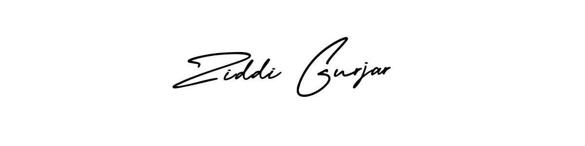 This is the best signature style for the Ziddi Gurjar name. Also you like these signature font (AmerikaSignatureDemo-Regular). Mix name signature. Ziddi Gurjar signature style 3 images and pictures png