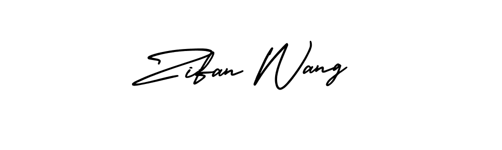 Create a beautiful signature design for name Zifan Wang. With this signature (AmerikaSignatureDemo-Regular) fonts, you can make a handwritten signature for free. Zifan Wang signature style 3 images and pictures png