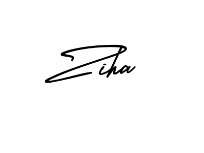 Use a signature maker to create a handwritten signature online. With this signature software, you can design (AmerikaSignatureDemo-Regular) your own signature for name Ziha. Ziha signature style 3 images and pictures png