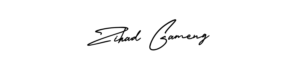 Also we have Zihad Gameng name is the best signature style. Create professional handwritten signature collection using AmerikaSignatureDemo-Regular autograph style. Zihad Gameng signature style 3 images and pictures png