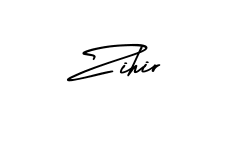 Use a signature maker to create a handwritten signature online. With this signature software, you can design (AmerikaSignatureDemo-Regular) your own signature for name Zihir. Zihir signature style 3 images and pictures png