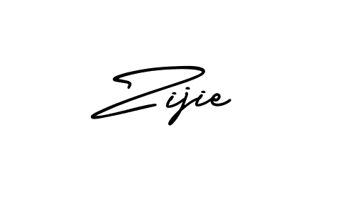 Make a beautiful signature design for name Zijie. With this signature (AmerikaSignatureDemo-Regular) style, you can create a handwritten signature for free. Zijie signature style 3 images and pictures png