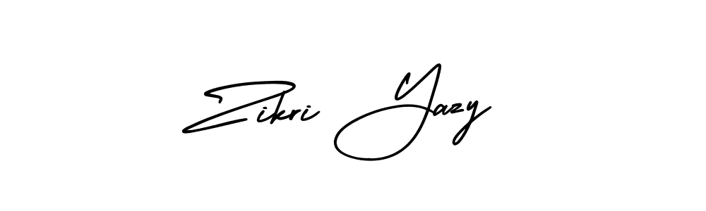 Use a signature maker to create a handwritten signature online. With this signature software, you can design (AmerikaSignatureDemo-Regular) your own signature for name Zikri Yazy. Zikri Yazy signature style 3 images and pictures png