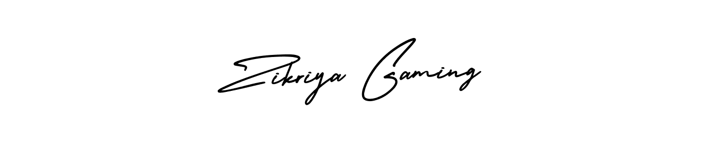 How to Draw Zikriya Gaming signature style? AmerikaSignatureDemo-Regular is a latest design signature styles for name Zikriya Gaming. Zikriya Gaming signature style 3 images and pictures png