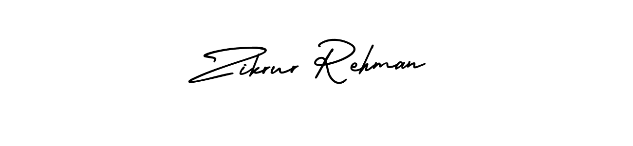Also You can easily find your signature by using the search form. We will create Zikrur Rehman name handwritten signature images for you free of cost using AmerikaSignatureDemo-Regular sign style. Zikrur Rehman signature style 3 images and pictures png