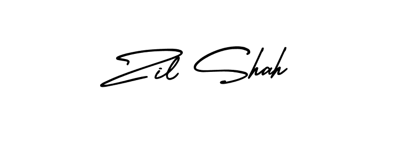 Use a signature maker to create a handwritten signature online. With this signature software, you can design (AmerikaSignatureDemo-Regular) your own signature for name Zil Shah. Zil Shah signature style 3 images and pictures png