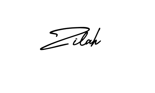 Use a signature maker to create a handwritten signature online. With this signature software, you can design (AmerikaSignatureDemo-Regular) your own signature for name Zilah. Zilah signature style 3 images and pictures png