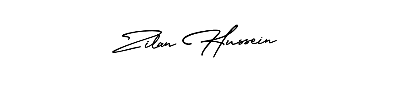 This is the best signature style for the Zilan Hussein name. Also you like these signature font (AmerikaSignatureDemo-Regular). Mix name signature. Zilan Hussein signature style 3 images and pictures png