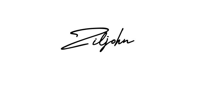 How to make Ziljohn signature? AmerikaSignatureDemo-Regular is a professional autograph style. Create handwritten signature for Ziljohn name. Ziljohn signature style 3 images and pictures png