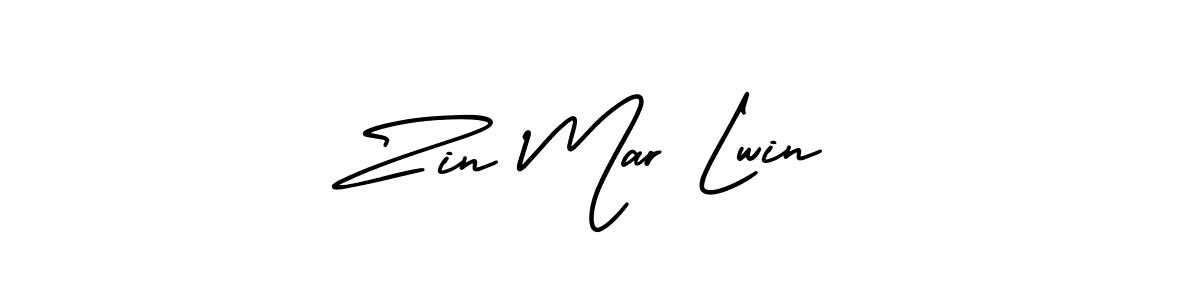 Also You can easily find your signature by using the search form. We will create Zin Mar Lwin name handwritten signature images for you free of cost using AmerikaSignatureDemo-Regular sign style. Zin Mar Lwin signature style 3 images and pictures png
