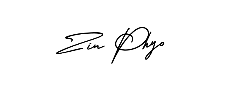 It looks lik you need a new signature style for name Zin Phyo. Design unique handwritten (AmerikaSignatureDemo-Regular) signature with our free signature maker in just a few clicks. Zin Phyo signature style 3 images and pictures png