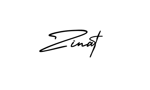 The best way (AmerikaSignatureDemo-Regular) to make a short signature is to pick only two or three words in your name. The name Zinat include a total of six letters. For converting this name. Zinat signature style 3 images and pictures png