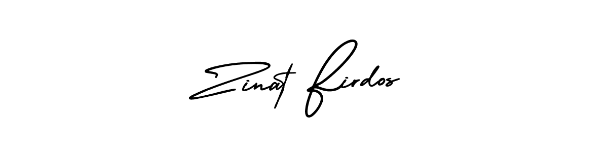 Zinat Firdos stylish signature style. Best Handwritten Sign (AmerikaSignatureDemo-Regular) for my name. Handwritten Signature Collection Ideas for my name Zinat Firdos. Zinat Firdos signature style 3 images and pictures png