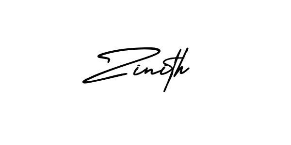 Use a signature maker to create a handwritten signature online. With this signature software, you can design (AmerikaSignatureDemo-Regular) your own signature for name Zinith. Zinith signature style 3 images and pictures png