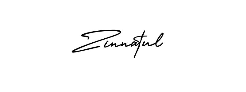 How to make Zinnatul signature? AmerikaSignatureDemo-Regular is a professional autograph style. Create handwritten signature for Zinnatul name. Zinnatul signature style 3 images and pictures png