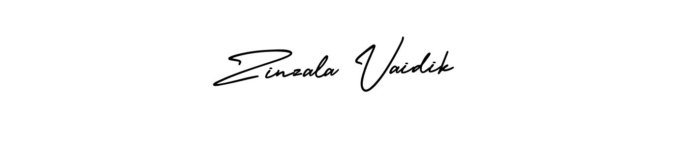 Make a beautiful signature design for name Zinzala Vaidik. With this signature (AmerikaSignatureDemo-Regular) style, you can create a handwritten signature for free. Zinzala Vaidik signature style 3 images and pictures png