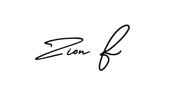 How to make Zion F signature? AmerikaSignatureDemo-Regular is a professional autograph style. Create handwritten signature for Zion F name. Zion F signature style 3 images and pictures png