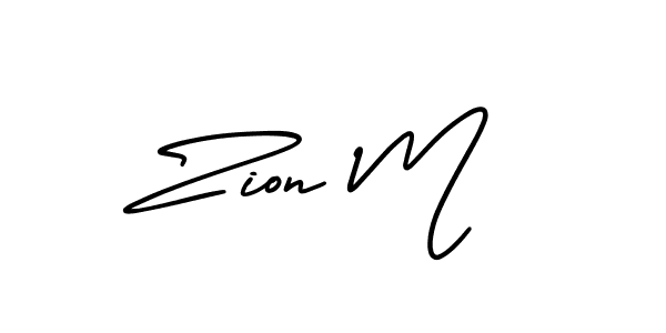 AmerikaSignatureDemo-Regular is a professional signature style that is perfect for those who want to add a touch of class to their signature. It is also a great choice for those who want to make their signature more unique. Get Zion M name to fancy signature for free. Zion M signature style 3 images and pictures png