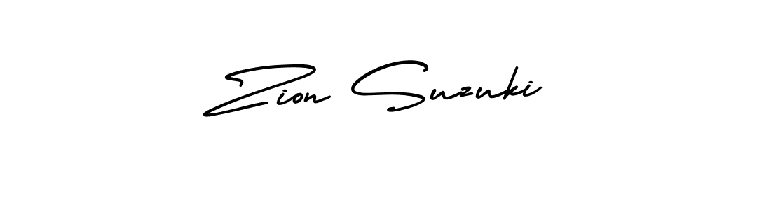 Design your own signature with our free online signature maker. With this signature software, you can create a handwritten (AmerikaSignatureDemo-Regular) signature for name Zion Suzuki. Zion Suzuki signature style 3 images and pictures png