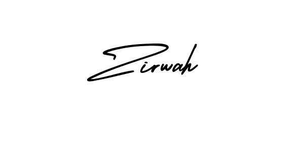 Zirwah stylish signature style. Best Handwritten Sign (AmerikaSignatureDemo-Regular) for my name. Handwritten Signature Collection Ideas for my name Zirwah. Zirwah signature style 3 images and pictures png
