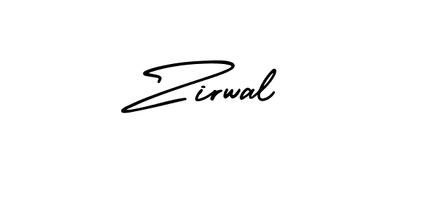 The best way (AmerikaSignatureDemo-Regular) to make a short signature is to pick only two or three words in your name. The name Zirwal include a total of six letters. For converting this name. Zirwal signature style 3 images and pictures png