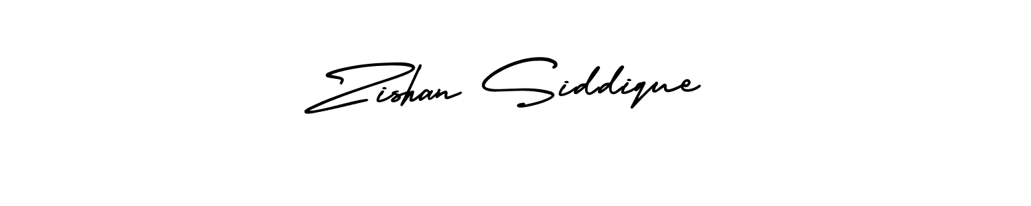 You should practise on your own different ways (AmerikaSignatureDemo-Regular) to write your name (Zishan Siddique) in signature. don't let someone else do it for you. Zishan Siddique signature style 3 images and pictures png