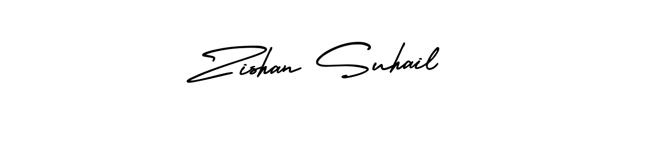 Create a beautiful signature design for name Zishan Suhail. With this signature (AmerikaSignatureDemo-Regular) fonts, you can make a handwritten signature for free. Zishan Suhail signature style 3 images and pictures png