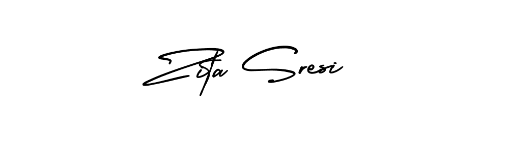 AmerikaSignatureDemo-Regular is a professional signature style that is perfect for those who want to add a touch of class to their signature. It is also a great choice for those who want to make their signature more unique. Get Zita Sresi name to fancy signature for free. Zita Sresi signature style 3 images and pictures png