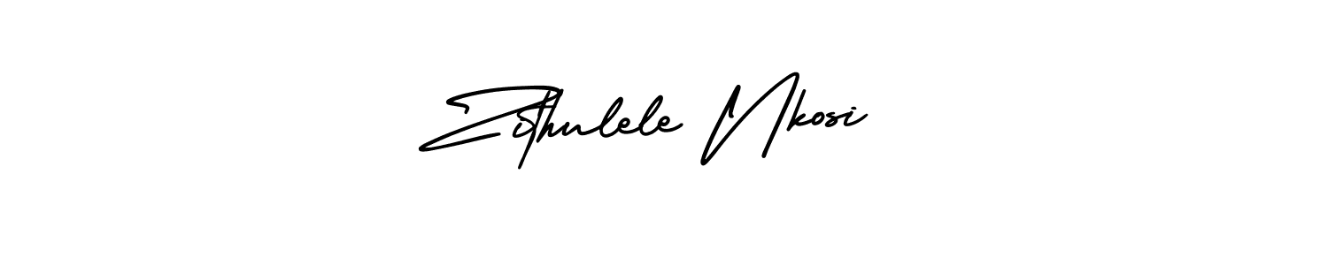 Make a beautiful signature design for name Zithulele Nkosi. With this signature (AmerikaSignatureDemo-Regular) style, you can create a handwritten signature for free. Zithulele Nkosi signature style 3 images and pictures png