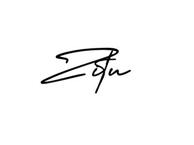 Design your own signature with our free online signature maker. With this signature software, you can create a handwritten (AmerikaSignatureDemo-Regular) signature for name Zitu. Zitu signature style 3 images and pictures png