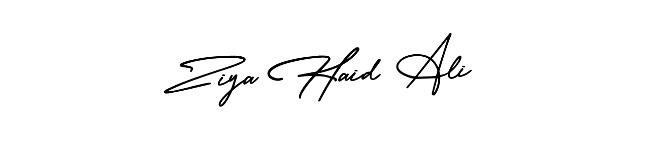 Make a beautiful signature design for name Ziya Haid Ali. With this signature (AmerikaSignatureDemo-Regular) style, you can create a handwritten signature for free. Ziya Haid Ali signature style 3 images and pictures png