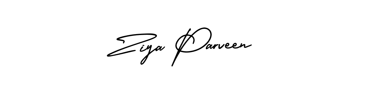 Use a signature maker to create a handwritten signature online. With this signature software, you can design (AmerikaSignatureDemo-Regular) your own signature for name Ziya Parveen. Ziya Parveen signature style 3 images and pictures png