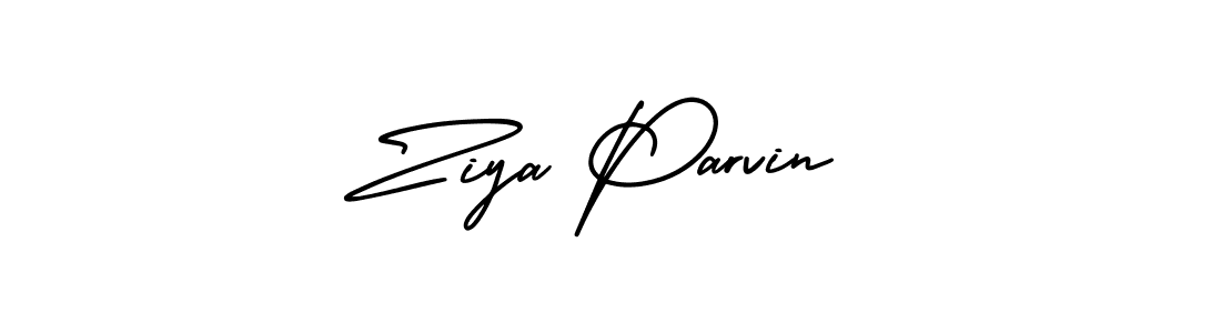 Design your own signature with our free online signature maker. With this signature software, you can create a handwritten (AmerikaSignatureDemo-Regular) signature for name Ziya Parvin. Ziya Parvin signature style 3 images and pictures png