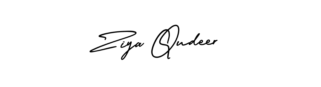 It looks lik you need a new signature style for name Ziya Qudeer. Design unique handwritten (AmerikaSignatureDemo-Regular) signature with our free signature maker in just a few clicks. Ziya Qudeer signature style 3 images and pictures png