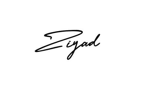 The best way (AmerikaSignatureDemo-Regular) to make a short signature is to pick only two or three words in your name. The name Ziyad include a total of six letters. For converting this name. Ziyad signature style 3 images and pictures png