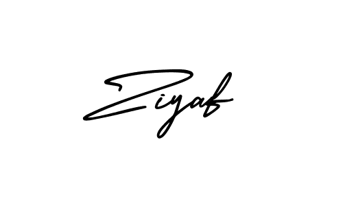 Ziyaf stylish signature style. Best Handwritten Sign (AmerikaSignatureDemo-Regular) for my name. Handwritten Signature Collection Ideas for my name Ziyaf. Ziyaf signature style 3 images and pictures png