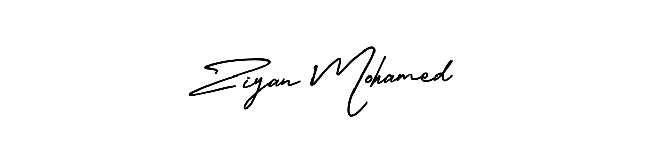 Design your own signature with our free online signature maker. With this signature software, you can create a handwritten (AmerikaSignatureDemo-Regular) signature for name Ziyan Mohamed. Ziyan Mohamed signature style 3 images and pictures png